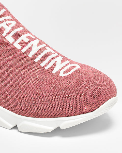 送関込★VALENTINO★オープン スニーカー★PINK Valentino Garavani Open pink suede band sneakers