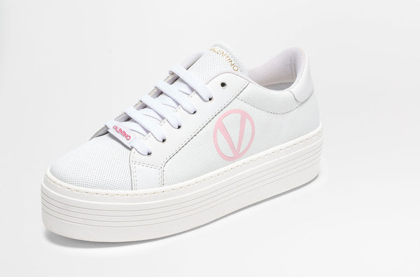 SS22 - Women's Sneakers - Sela - White Pink – Valentino Bags