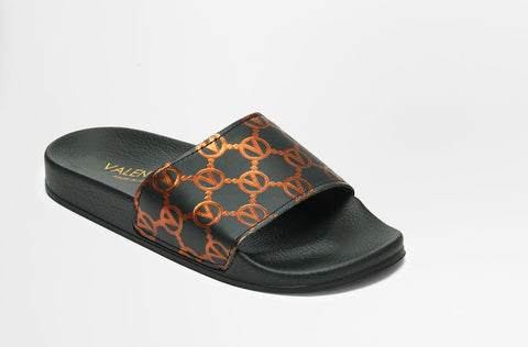 SS22 - Women's Pool Slippers - Kali - Black Copper - SS22 - Women's Pool Slippers - Kali - Black Copper