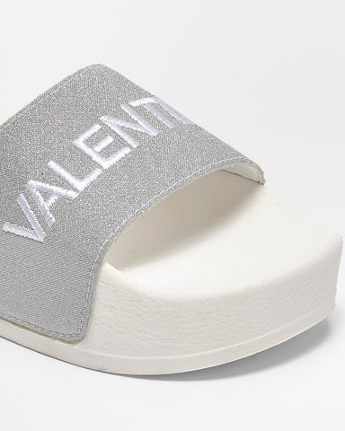 SS22 - Women's Pool Slippers - Nefti - Silver - SS22 - Women's Pool Slippers - Nefti - Silver