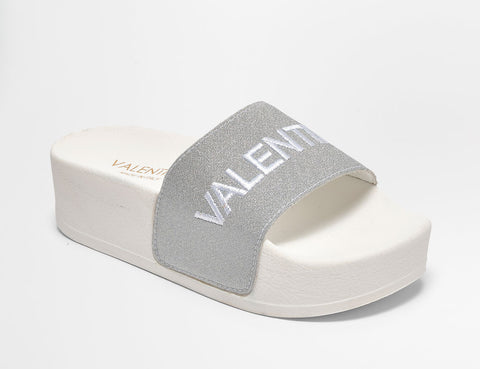 SS22 - Women's Pool Slippers - Nefti - Silver - SS22 - Women's Pool Slippers - Nefti - Silver