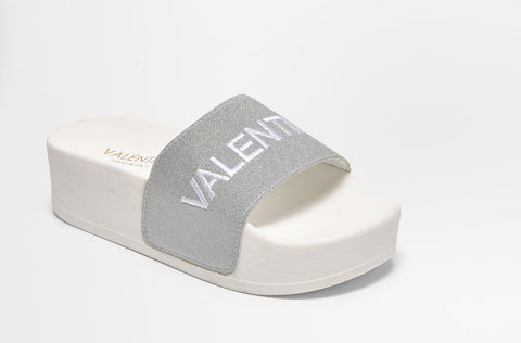 SS22 - Women's Pool Slippers - Nefti - Silver - SS22 - Women's Pool Slippers - Nefti - Silver