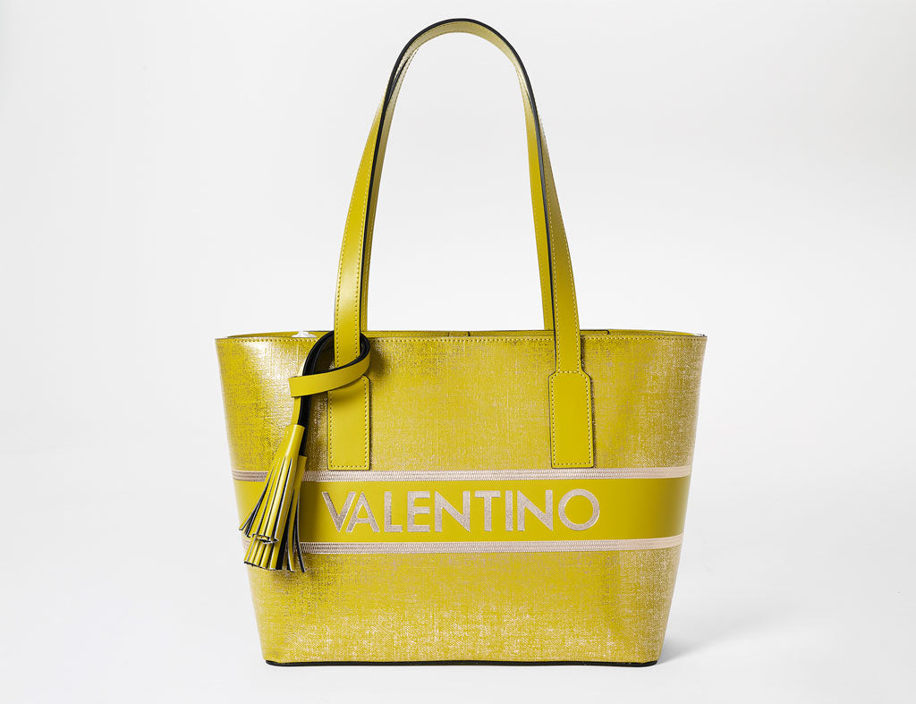 【Valentino】◆マリオ ショルダーバッグ◆Vanilla Yellow◆ MARIO VALENTINO - MARIO VALENTINOマリオヴァレンティノ かご