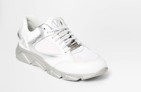 SS20 - Sneakers - Theo - White + Silver - SS20 - Sneakers - Theo - White + Silver